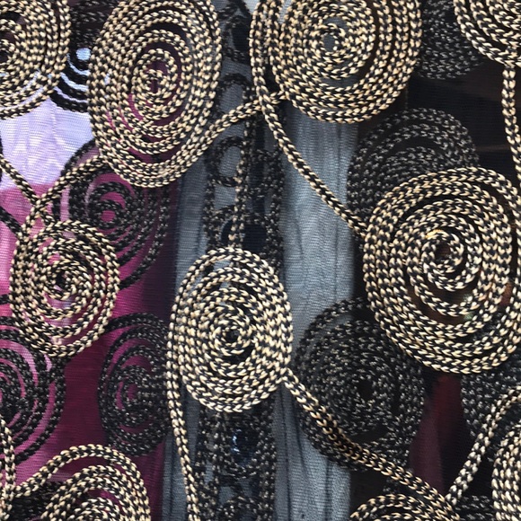 Black & gold lace bolero jacket - Picture 4 of 5